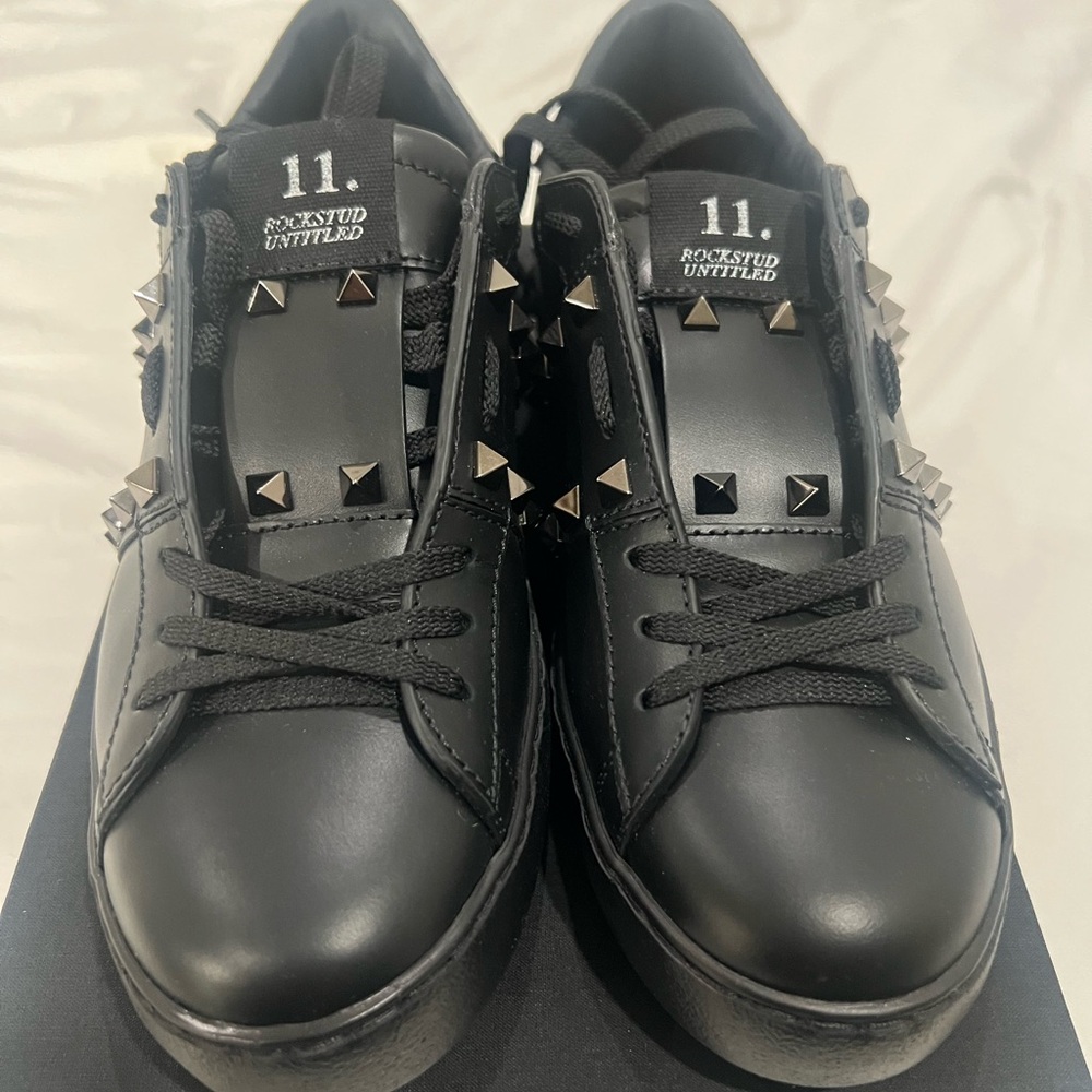 Valentino Black Rockstud Sneakers